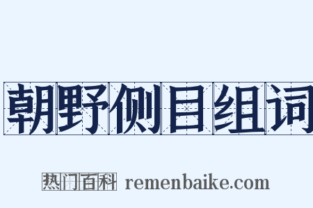 朝野侧目组词是什么意思的图片